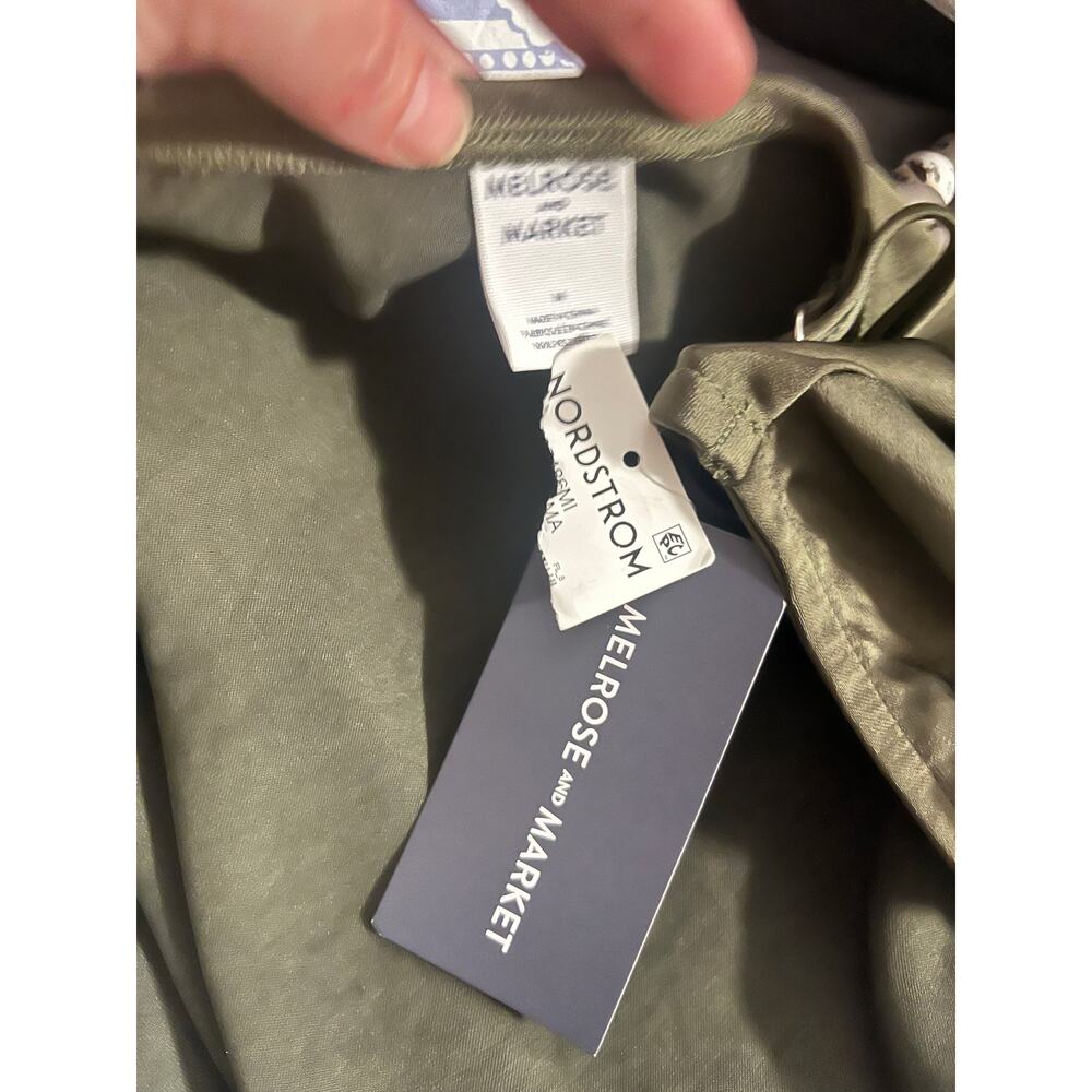 NWT Size Med Melrose & Market Olive Green Satin Cami - Picture 8 of 8